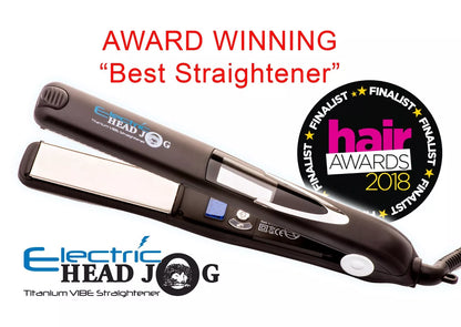 Head Jog Vibe Black Vibrating Hair Straighteners