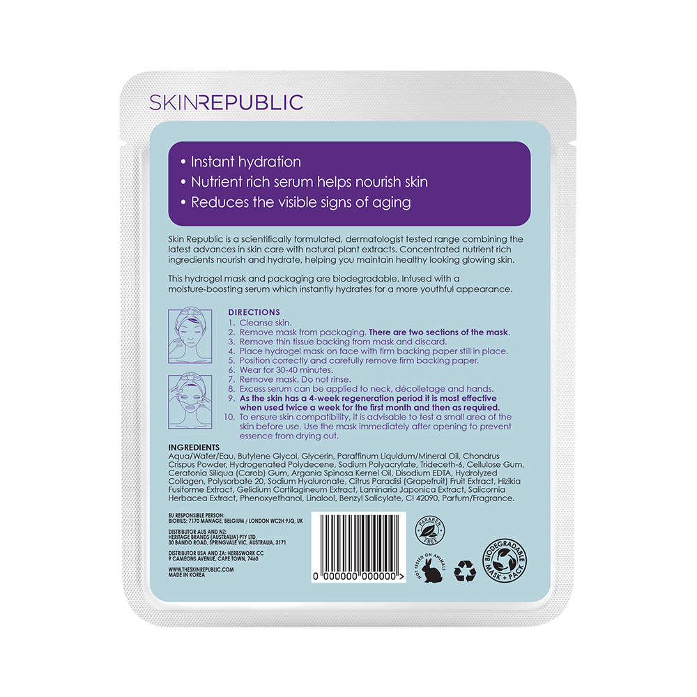 Hydrogel Face Sheet Mask Collagen 25g