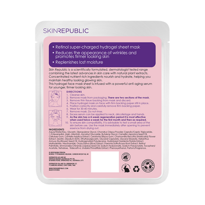 Hydrogel Retinol Hydrogel Face Mask Sheet 25g