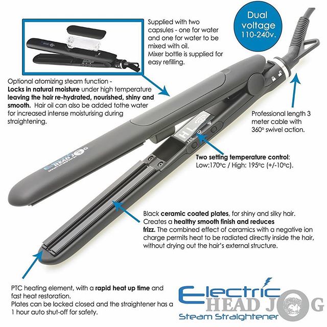 Electric head jog outlet titanium vibe straightener