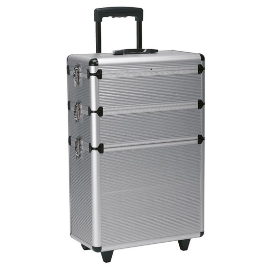 Sibel Modular Professional Trolley Case Silver Aluminium